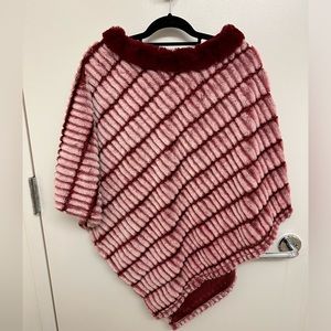 Vintage faux fur poncho from Paris (O/S)